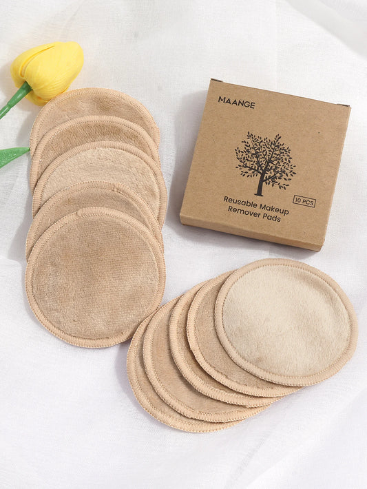NudeNest CloudSoft™ Reusable Makeup Remover Pads – 10 Pack